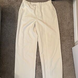 Forever 21 Cream Chinos Relaxed Fit